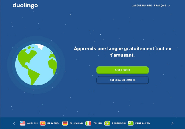 Học tiếng Pháp trên phần mềm Doulingo